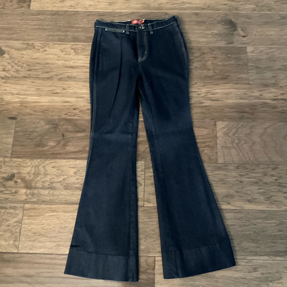 Johnny Was Sasson Rue De La Flare Dark Blue Flared Women's Jeans